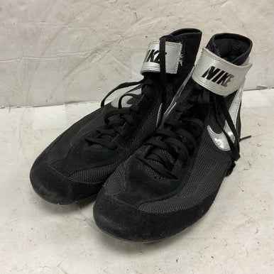 Used Nike 366683-004 Wrestling Shoes Black Senior 10.5 11855-S000191916