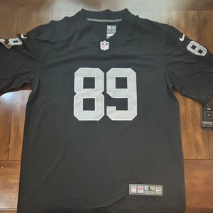 Las Vegas Raiders Brock Bowers Adult Large Silver/ Black Jersey New With Tags