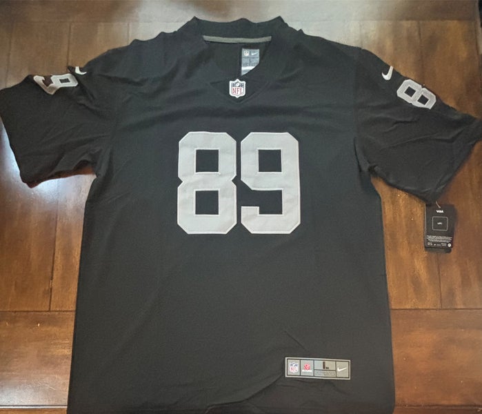 Las Vegas Raiders Brock Bowers Adult Large Silver/ Black Jersey New With Tags