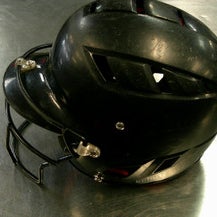 Used Rawlings HELMET Batting Helmet w/Mask Black SM 11868-S000065356