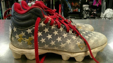 Used Under Armour USA BB/SB Cleats Navy Blue Junior 05 11868-S000065377