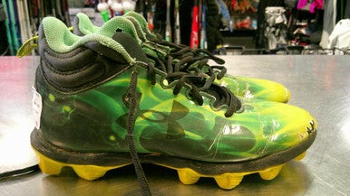 Used Under Armour CLEAT BB/SB Cleats Green Junior 06 11868-S000065378