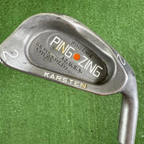 Ping Zing Karsten 2 Iron JZ Steel Shaft Orange Dot Right Handed -1/2 Short