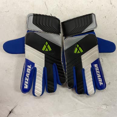Used Vizari GOALIE GLOVES Soccer Goalie Gloves White/Black/Royal 5 11855-S000190144
