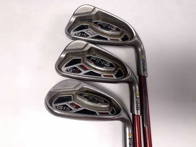Ping G15 Iron Set 6-7-9 + SW Yellow Dot 1.5* Up TFC 149 Soft Regular Senior RH