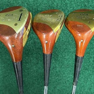 Tommy Armour Silver Scot 986 Tour Vintage Wood Set 1-3-5 MRH R300 Steel Shafts