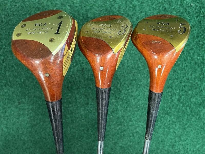 Tommy Armour Silver Scot 986 Tour Vintage Wood Set 1-3-5 MRH R300 Steel Shafts