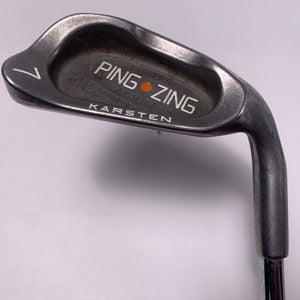 Ping Zing Single 7 Iron Orange Dot 2* Flat Karsten KT-M Stiff Steel Mens RH