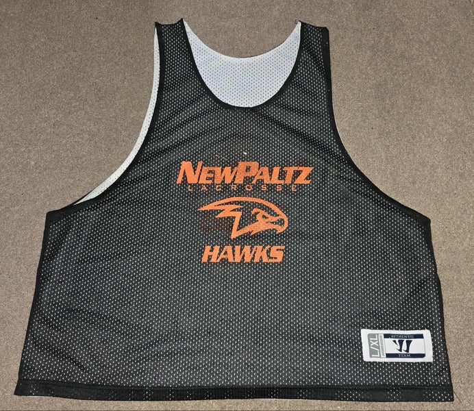 SUNY New Paltz Hawks Lacrosse Game Worn Used Warrior Reversible Pinnie Jersey L/XL