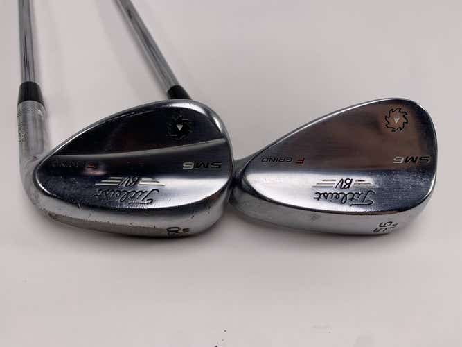 Titleist Vokey SM6 Tour Chrome Wedge Set 56* 14 | 60* 10 Wedge Steel Mens RH