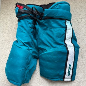 Sharks Teal CCM HP45X Medium Hockey Pants Pro Stock