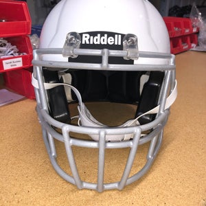 USED RIDDELL SPEED ADULT HELMET - LARGE - METALLIC WHITE