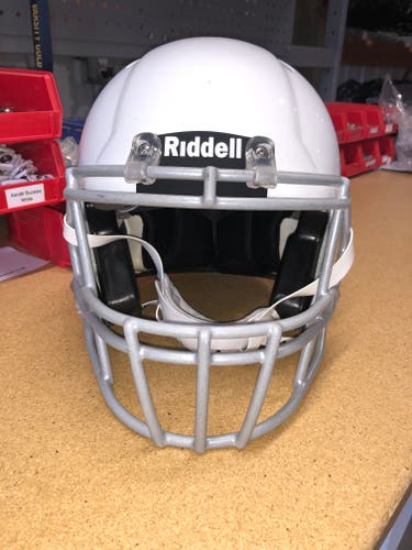 USED RIDDELL SPEED ADULT HELMET - LARGE - METALLIC WHITE