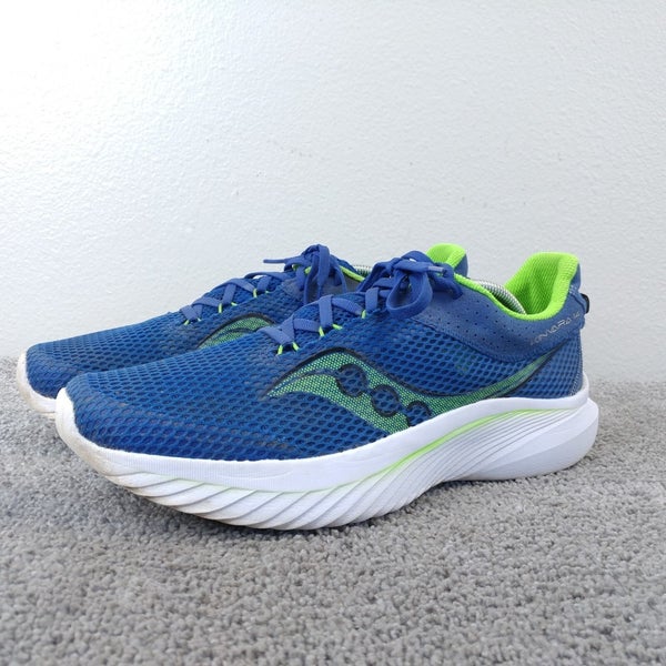 Saucony Kinvara 14 Mens Size 11 Running Shoes Blue Yellow Athletic S20823-76