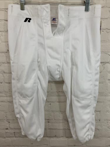 Russell Athletic F14CAWK Youth's 100% Polyester Baseball Pants White XL