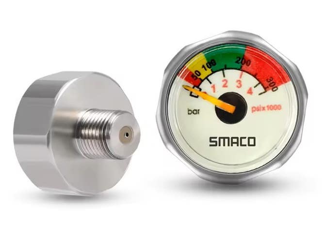 Smaco M10 S300 + Plus S500 Scuba Dive Tank Mini Pressure Gauge SPG Pony Bottle