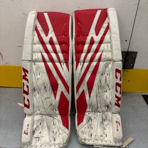 Red 30" + 1" Junior CCM Extreme Flex E4.5 Goalie Leg Pads
