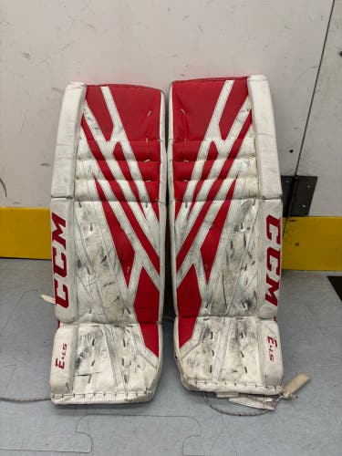 Red 30" + 1" Junior CCM Extreme Flex E4.5 Goalie Leg Pads