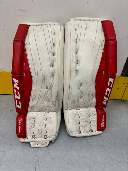 Red 24" Junior CCM Premier R1.5 Goalie Leg Pads
