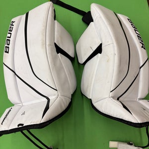 White 20" Youth Bauer Prodigy Goalie Leg Pads