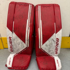 Red 30" Intermediate Bauer Supreme M5 Pro Goalie Leg Pads
