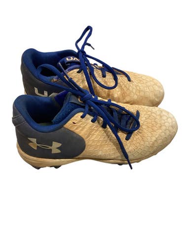 Used Under Armour ROYAL AND WHITE CLEATS BB/SB Cleats White Junior 03 11884-S000053612