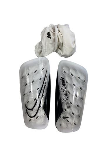 Used Nike Soccer Shin Guards Adult Clear M/L 11884-S000053604