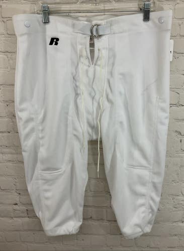 Russell Athletic F14CAWO Youth's 100% Polyester Baseball Pants White XXL