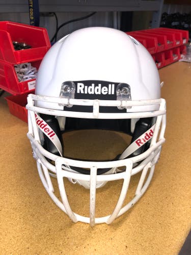 USED RIDDELL SPEED ADULT HELMET - LARGE - METALLIC WHITE