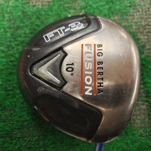 Callaway Big Bertha Fusion FT-3 Draw 10 Degree Driver Stiff Flex Pro Launch Blue