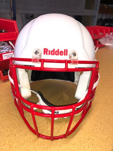 USED RIDDELL SPEED ADULT HELMET - LARGE - METALLIC WHITE