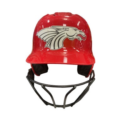 Used EVOSHIELD W/ MASK Batting Helmet w/Mask Red MD 11859-S000026124