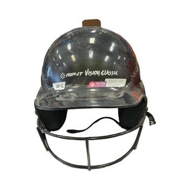 Used RIP-IT HELMET Batting Helmet w/Mask Black MD 11859-S000026126