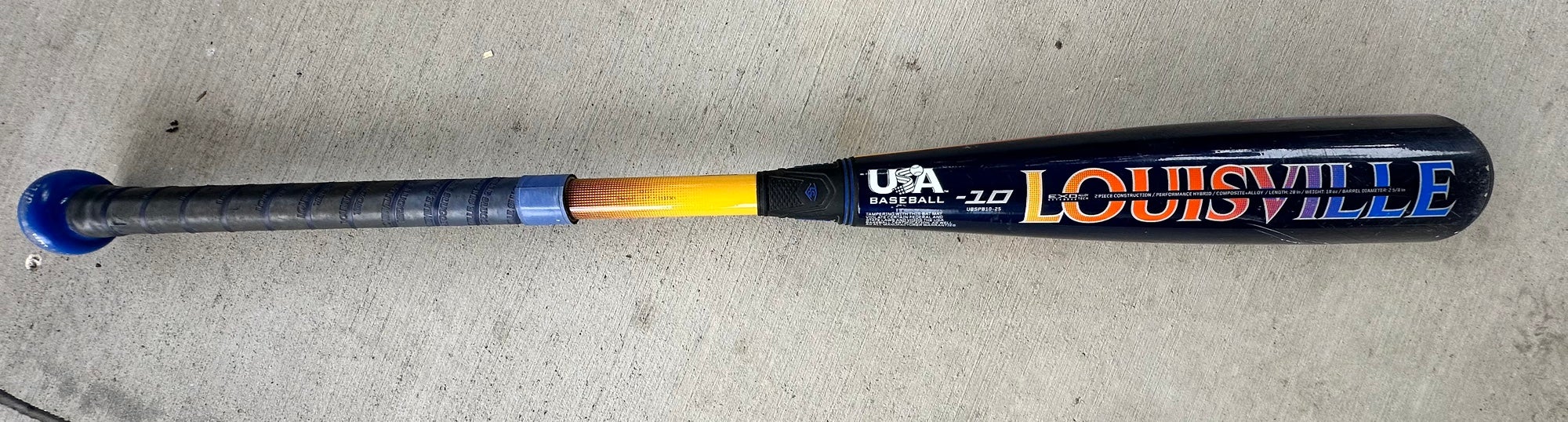 2025 Louisville Slugger USABat Certified Bat (-10) 18 oz 28" (Used)