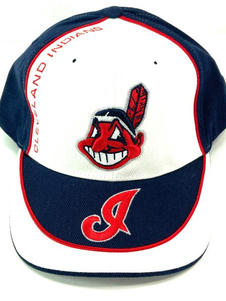 Cleveland Indians Vintage Late '90s MLB White/Navy NOS Hat (New