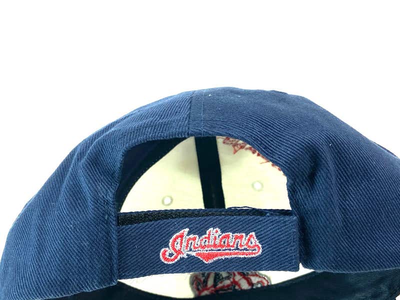 Cleveland Indians Vintage Late '90s MLB White/Navy NOS Hat (New