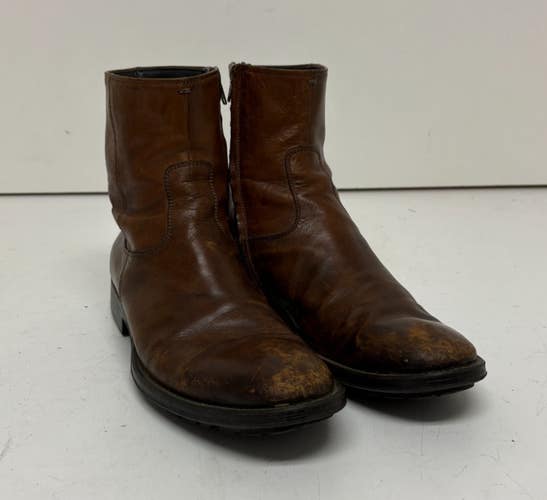 To Boot New York by Adam Derrick Hawthorne Brown Leather Side Zip Boots US 9