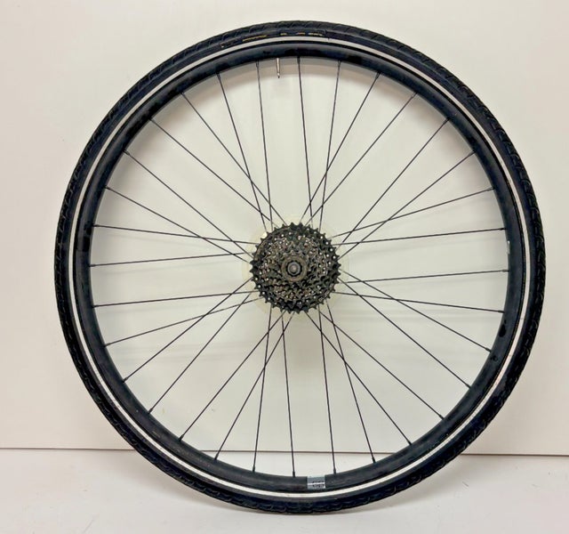 REI Co-Op 8-Speed 32-Spoke Black Aluminum Disc Brake 700C Rear Wheel +Tire