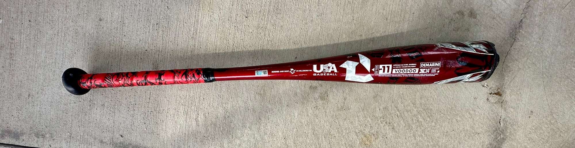 2023 DeMarini Voodoo Alloy USABat Certified Bat (-11) 16 oz 27" (Used)