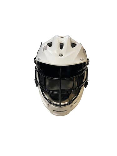 Used Warrior BURN JR Lacrosse Helmet White One Size 11706-S000364603