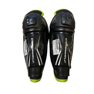 Used WinnWell BLACK AND GREEN SHINGUARDS Youth Shin Guards Black 8" 11706-S000364567