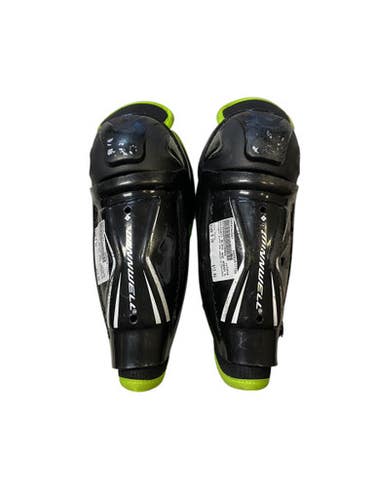 Used WinnWell BLACK AND GREEN SHINGUARDS Youth Shin Guards Black 8" 11706-S000364567