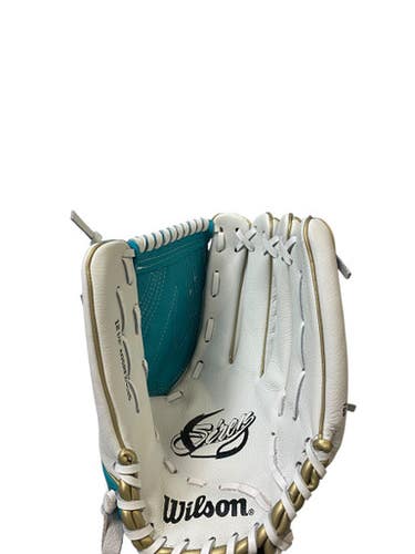 Used Wilson A500 SIREN RH Throw Fastpitch Gloves White 12 1/2" 11706-S000364553
