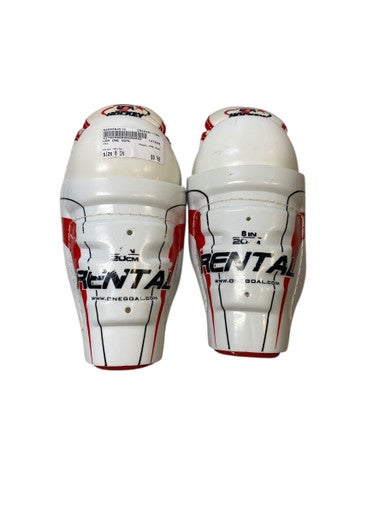 Used USA ONE GOAL Youth Shin Guards White 8" 11706-S000364519