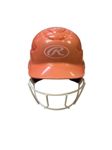 Used Rawlings WALRCFHMSBFG Batting Helmet w/Mask Pink SM 11706-S000364512