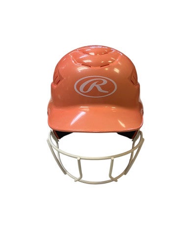 Used Rawlings WALRCFHMSBFG Batting Helmet w/Mask Pink SM 11706-S000364512