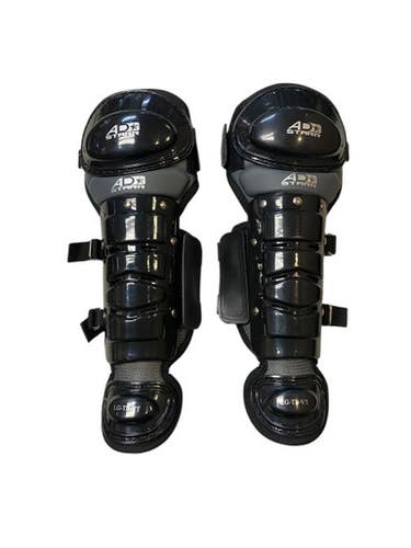 Used USA AD STAR TBALL SHINGUARDS Catchers Leg Guards Black T-Ball 11706-S000364486