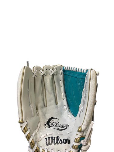 Used Wilson A500 SIREN LH Throw Fastpitch Gloves White 12 1/2" 11706-S000364484