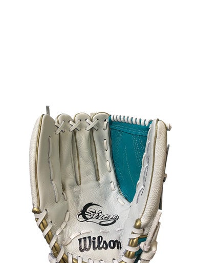 Used Wilson A500 SIREN LH Throw Fastpitch Gloves White 12 1/2" 11706-S000364484