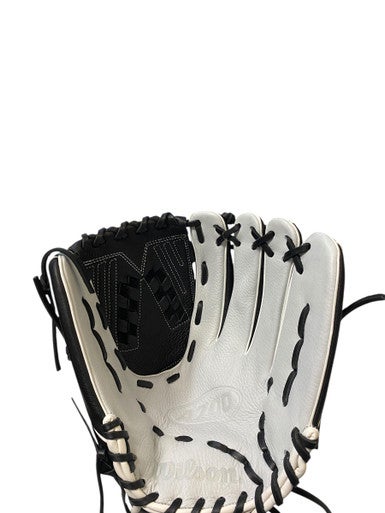 Used Wilson A700 RH Throw Fastpitch Gloves Black 12 1/2" 11706-S000364463